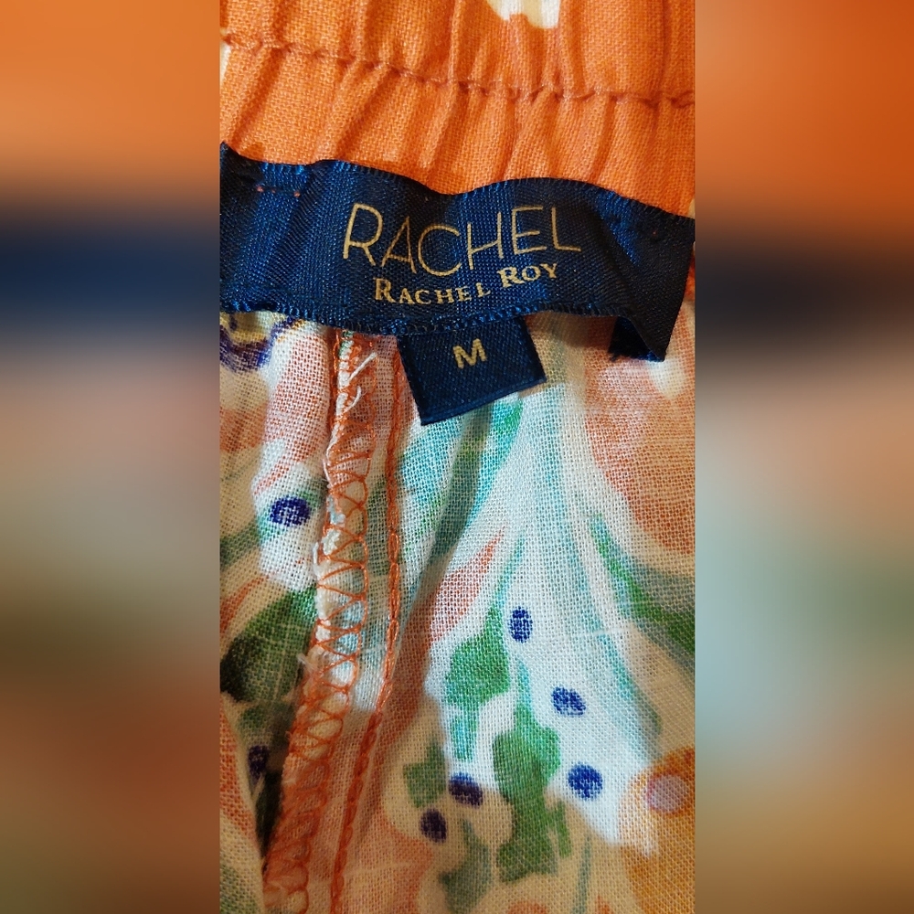 RACHEL Rachel Roy Orange Floral Maxi Pants - Picture 7 of 9